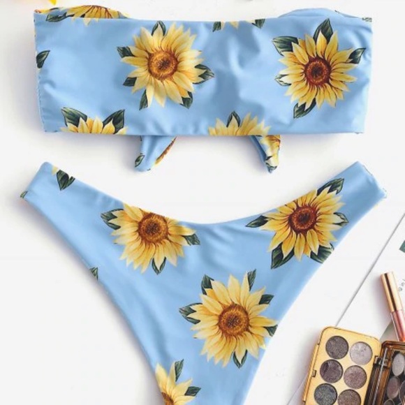 blue sunflower bikini